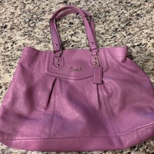 Leather Coach handbag